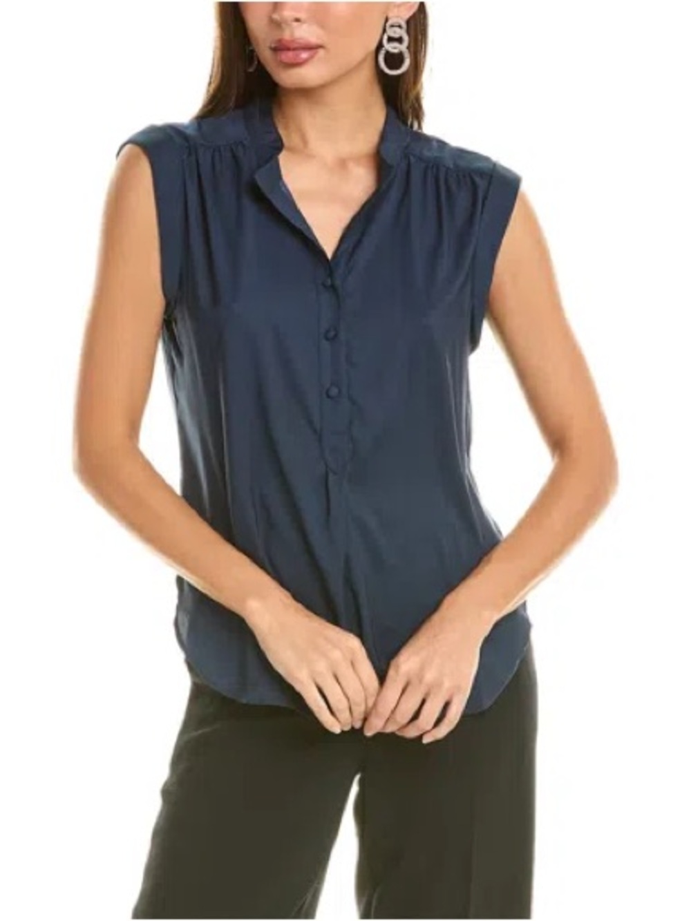 Hutch Dylan Top Navy Blue Sleeveless Size Small